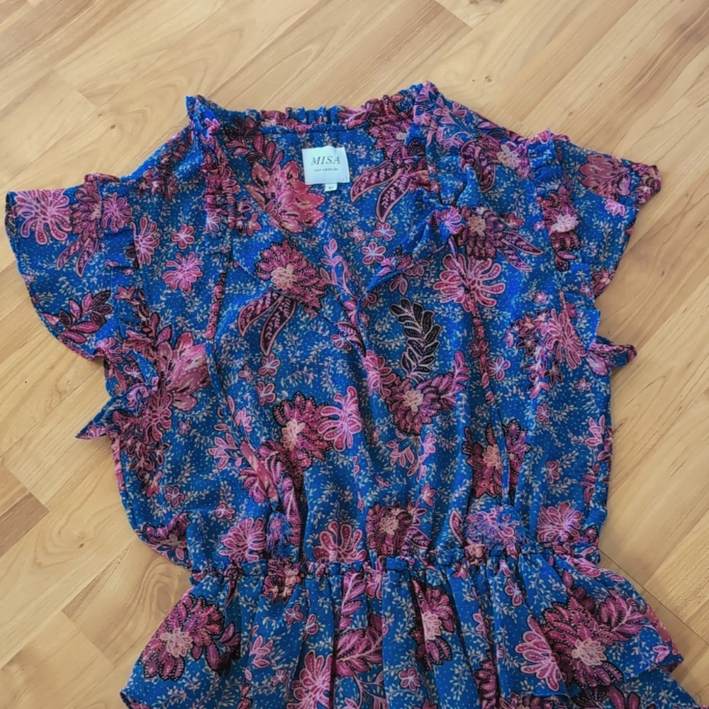 Misa Los Angeles Lilian Floral Mini Dress M Night Blooms - Picture 11 of 15